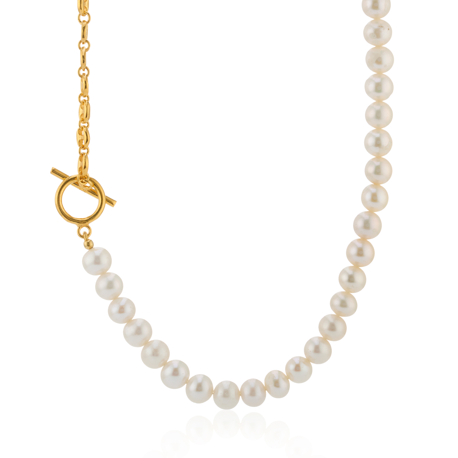 CollardManson Pearl Necklace - Gold