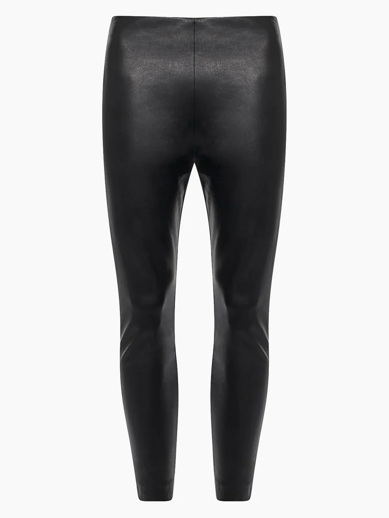 French Connection Black Etta Recycled Vegan Leather Skinny Trousers
