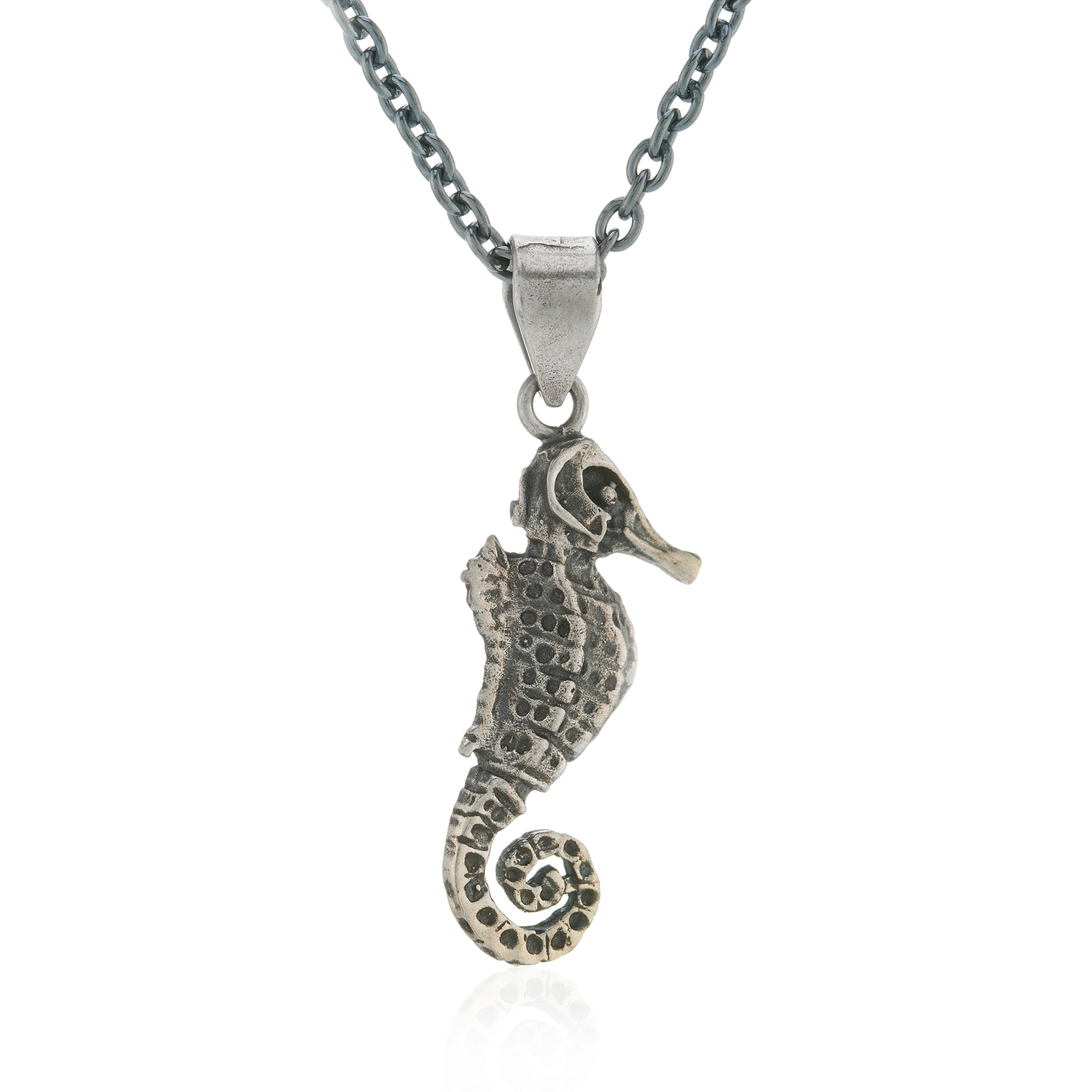 CollardManson Silver Seahorse Necklace