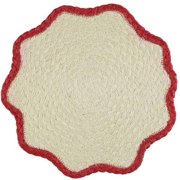 The Braided Rug Company Tulip Red Placemats 30cm - Set Of 6