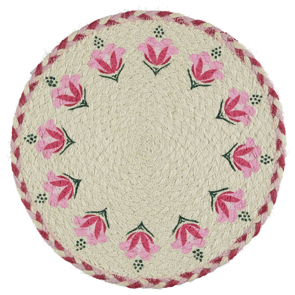 The Braided Rug Company Pink Lily Placemats 30cm - Set Of 6