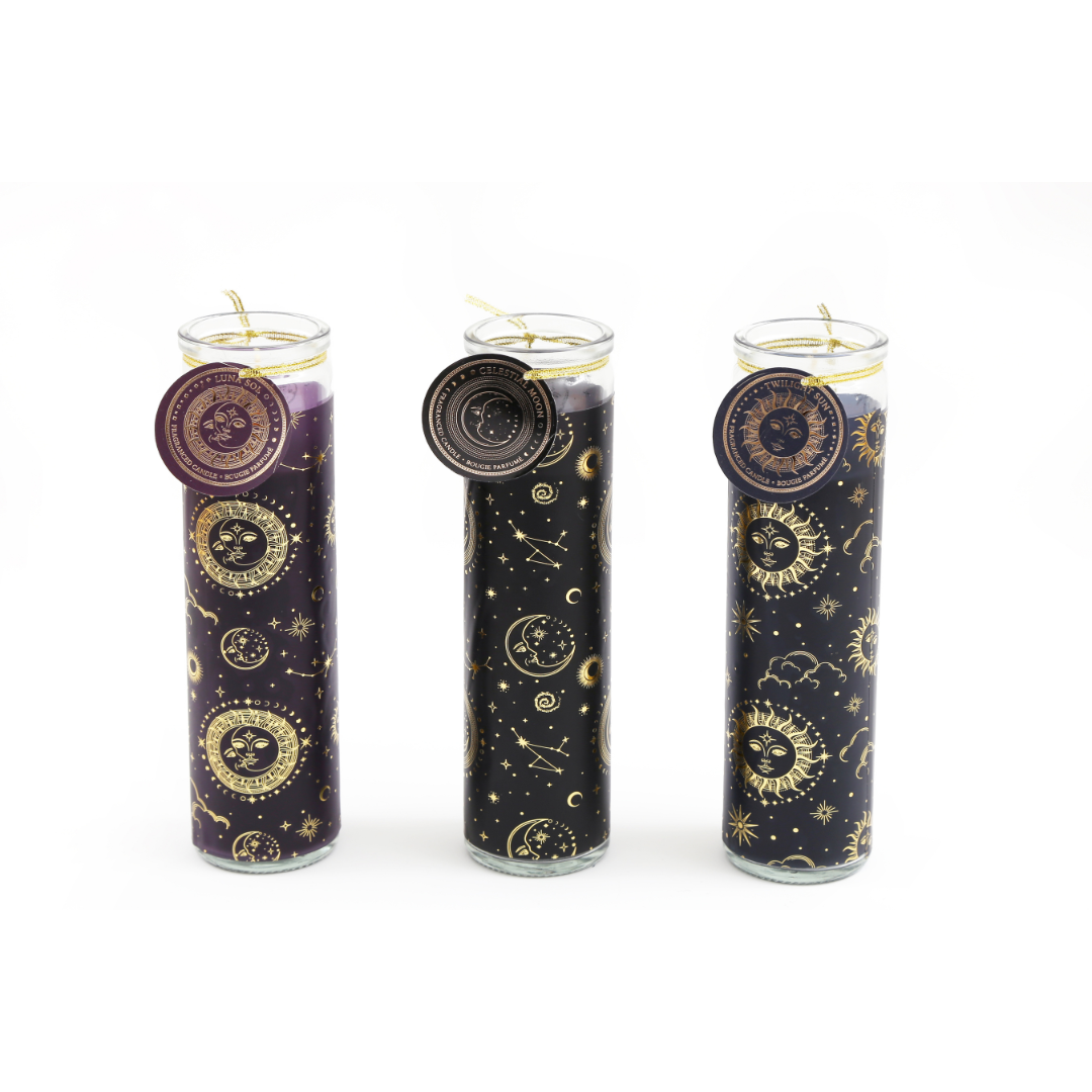 Temerity Jones Sun & Moon Tube Candle Pot : Purple, Black or Blue