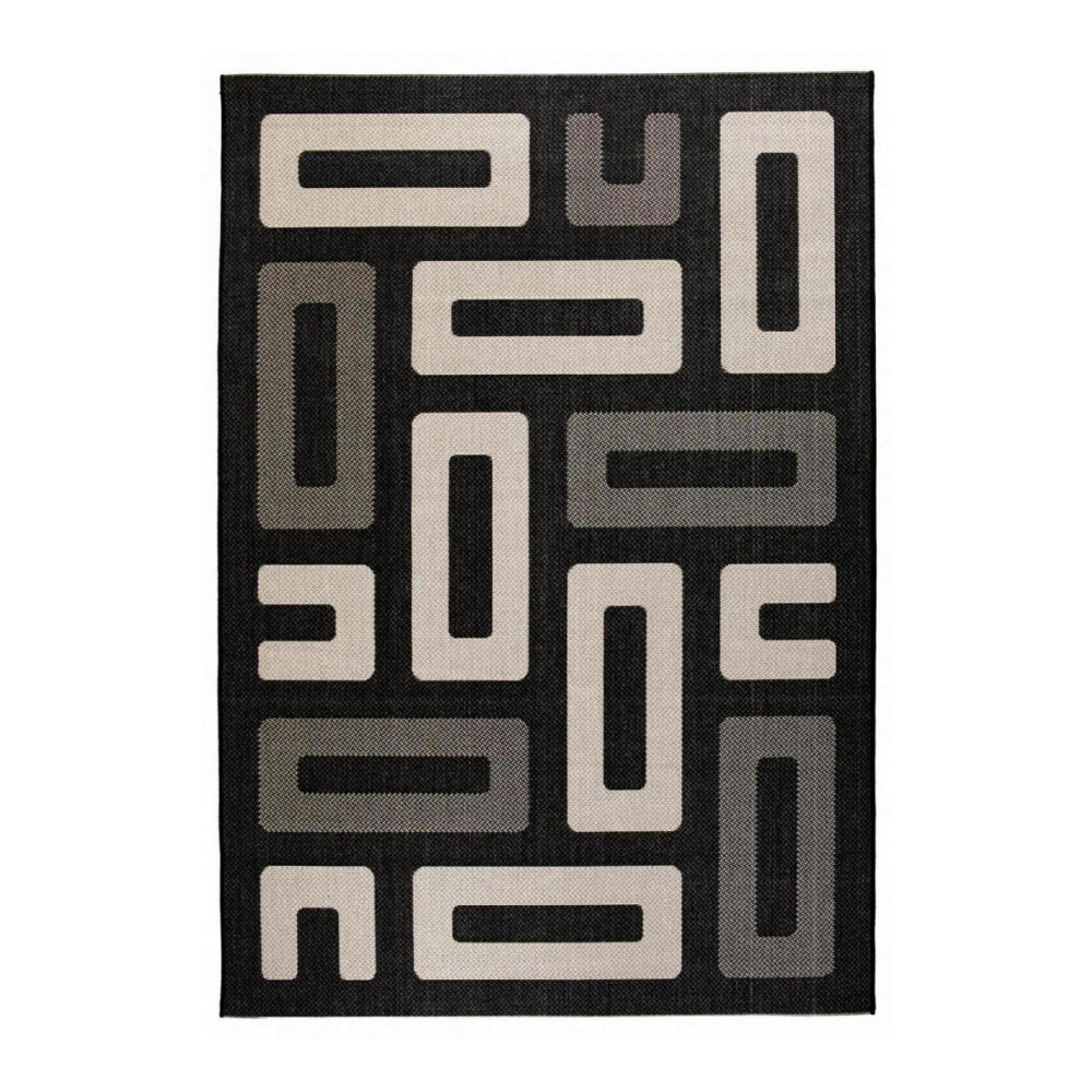 Terra Nomade 200 x 290cm Black Indoor and Outdoor Geometric Patterns Rug