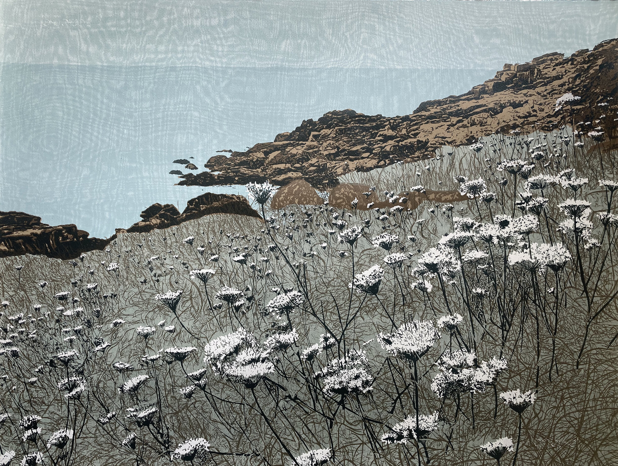 Anna Harley Lamorna II- Cornish Coastal Path Screen Print
