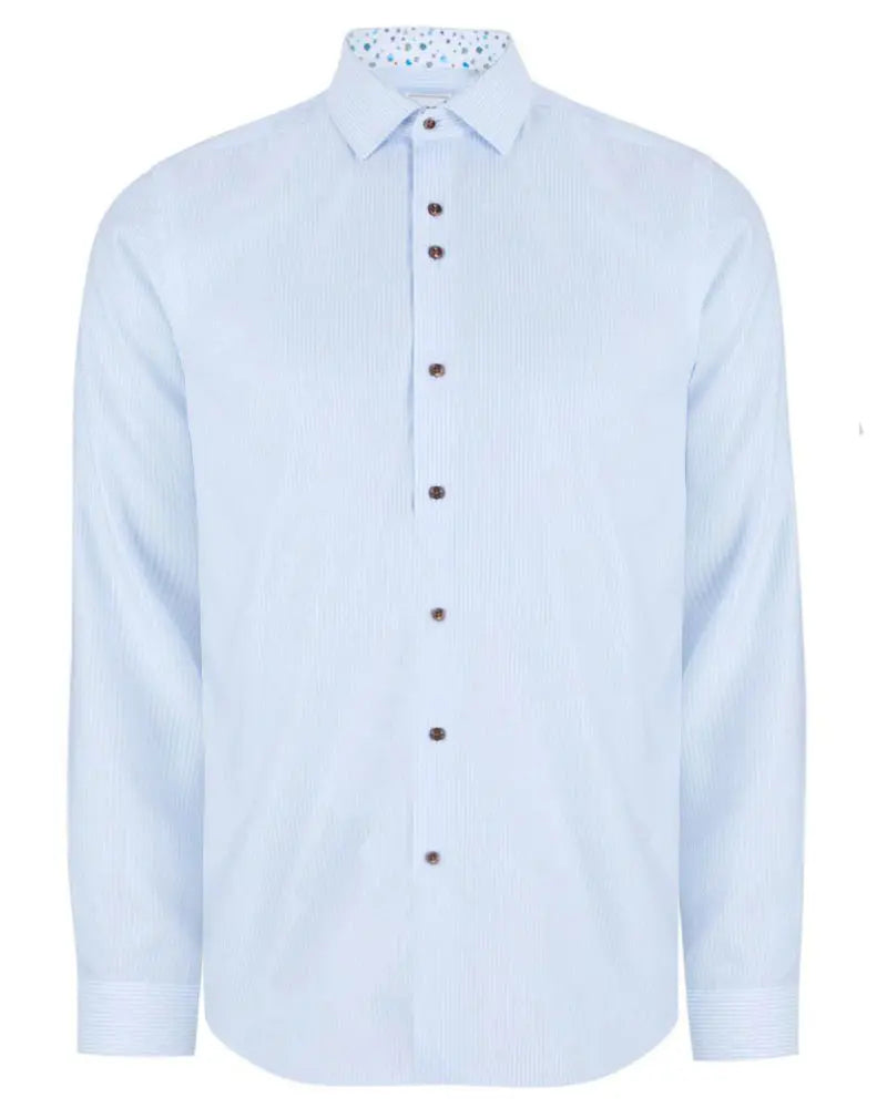 Marnelli Sartoria Pinstripe Shirt - Sky Blue/white