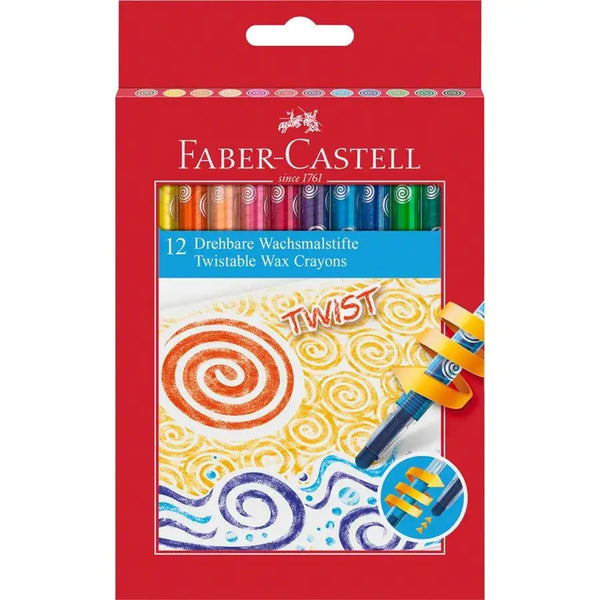 Faber Castell  Set Of 12 Twistable Wax Crayons