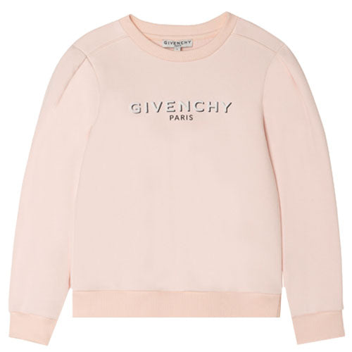 Givenchy Kids Pink Logo Girls Sweatshirt