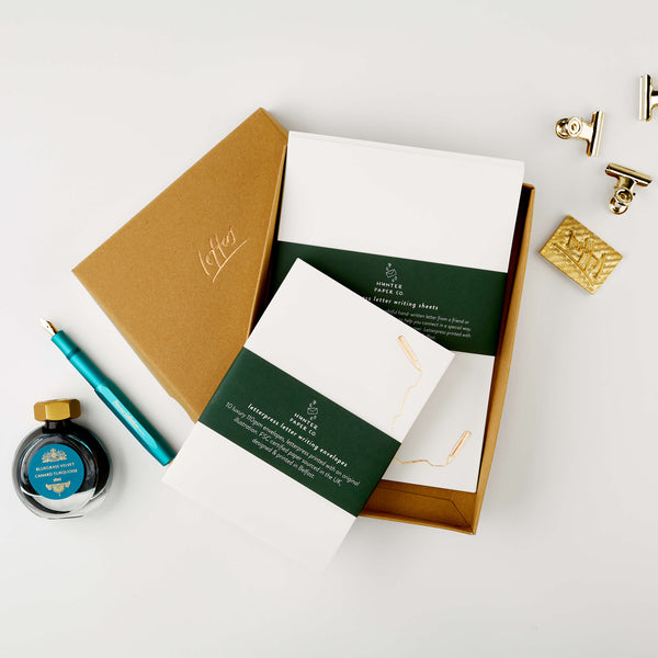 Hunter Paper Co. Gold Pencil Letter Writing Set