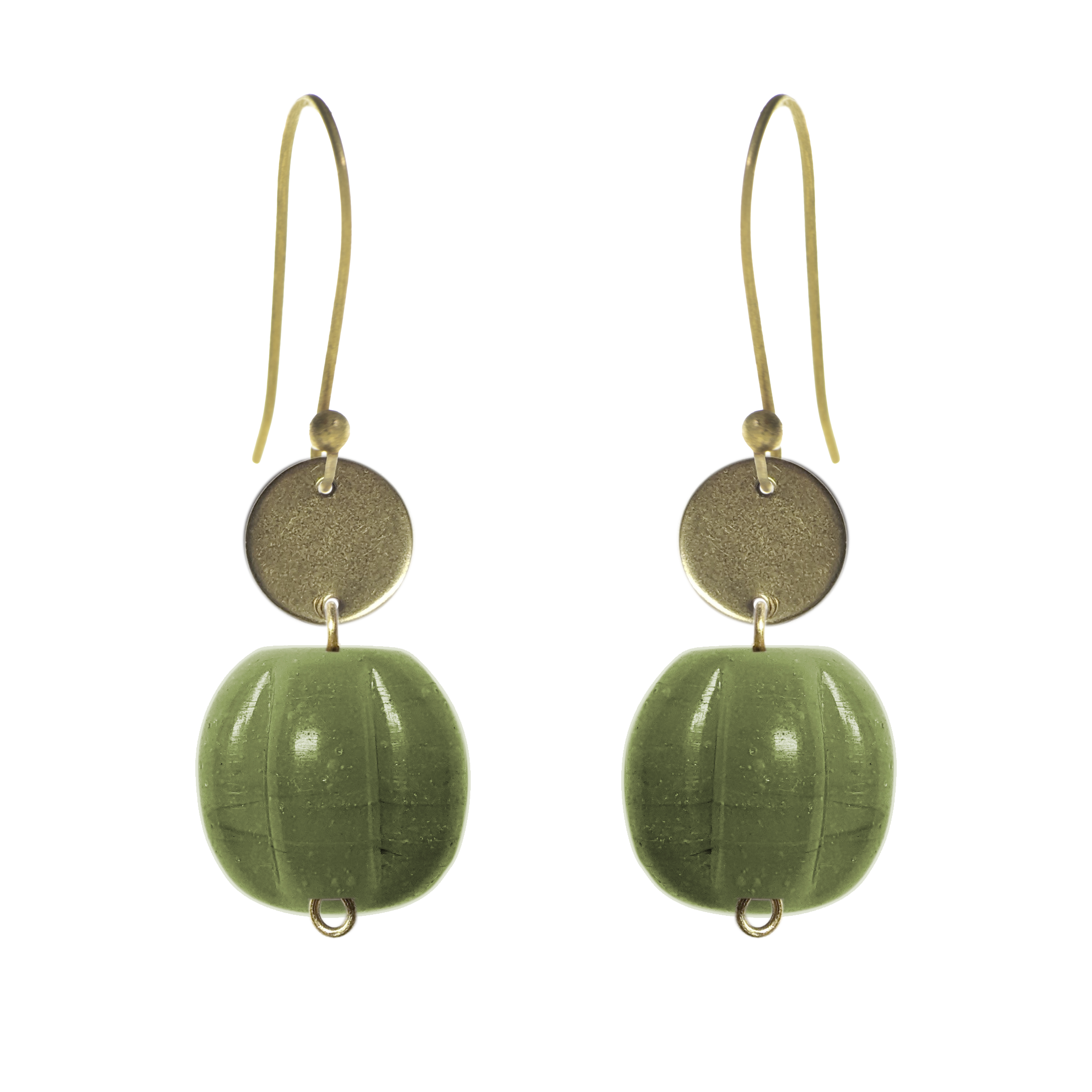 Just Trade  Garden Small Earrings - Lime Green