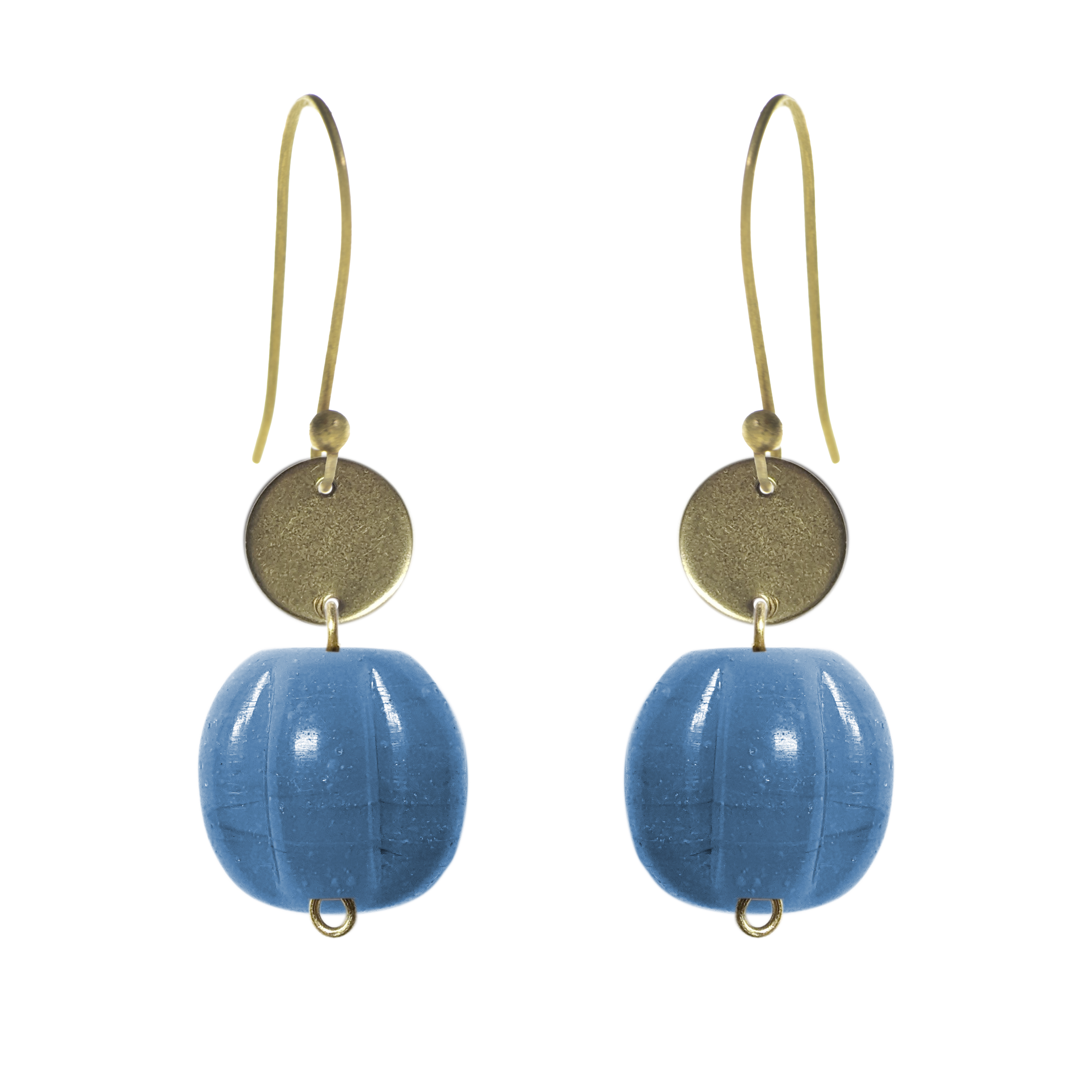 Just Trade  Garden Small Earrings - Blue