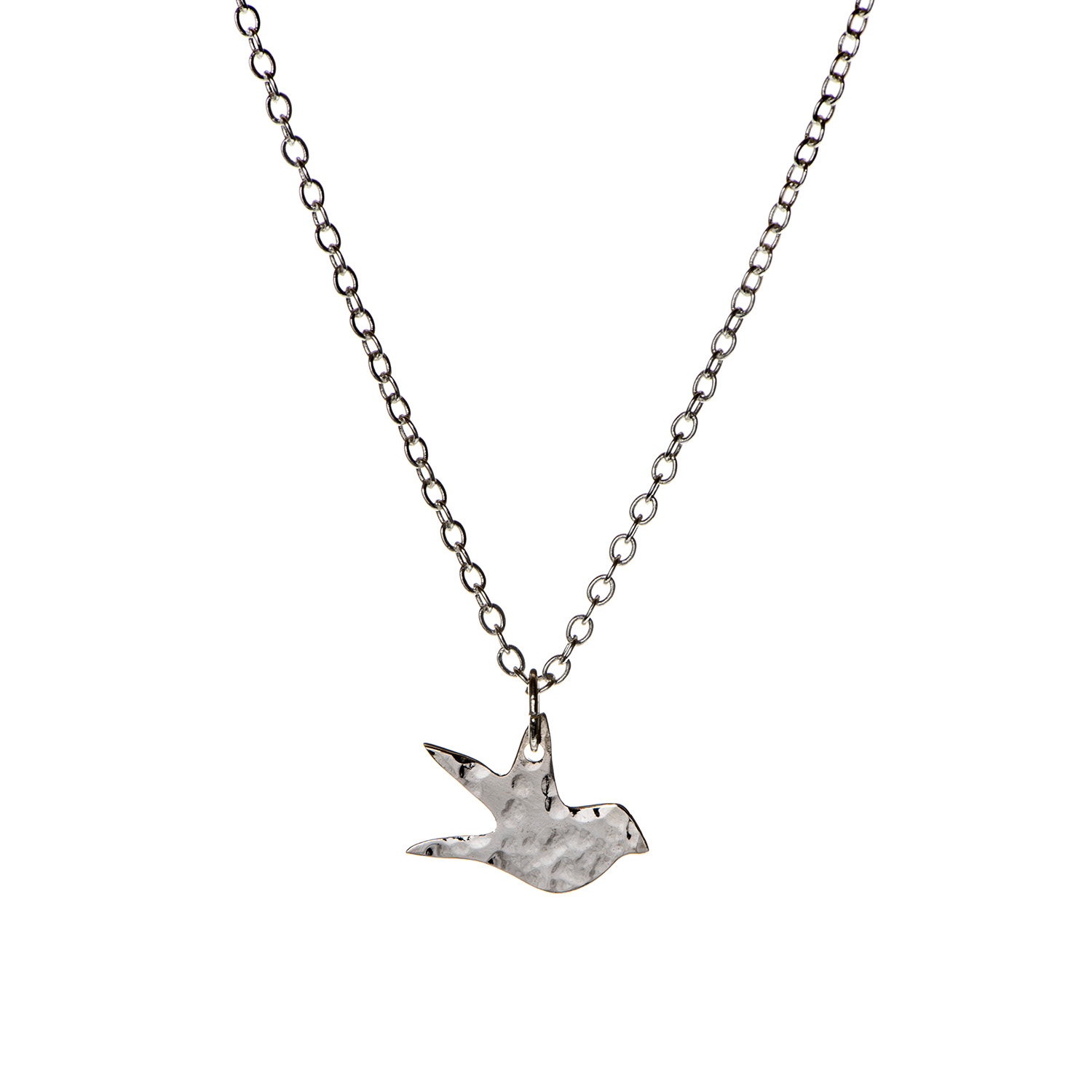 Just Trade  Silver Plated Woodland Swallow Pendant