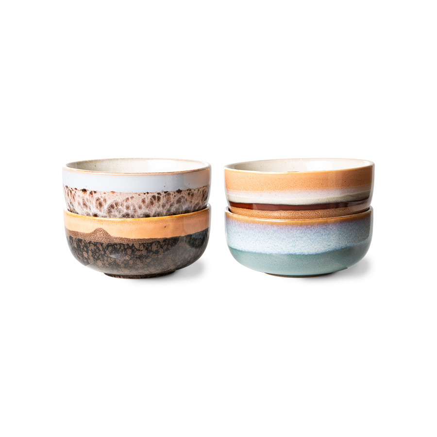 HK Living 70s Ceramics: Tapas Bowls Epsilon Set 4