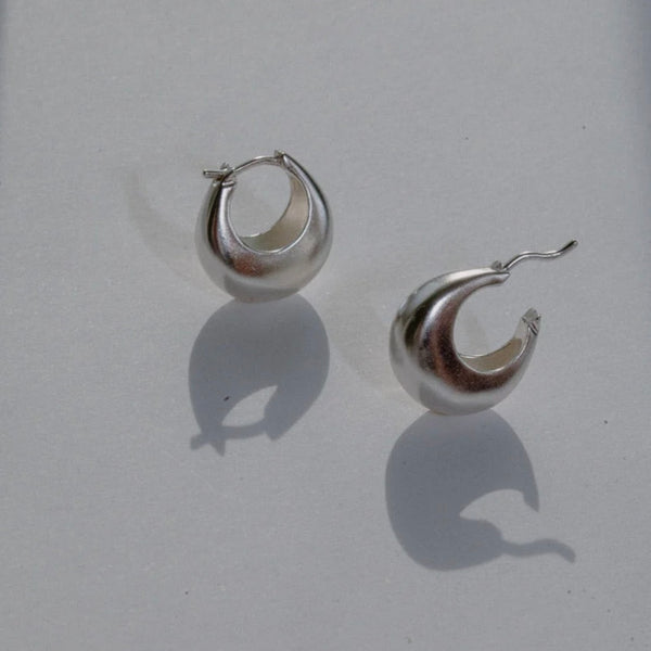Lines & Current Lines + Current Emerging Dome Hoops | Silver