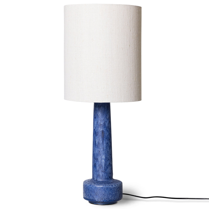 HK Living Retro stoneware lamp base, blue
