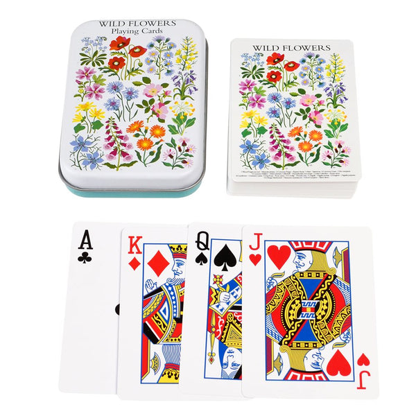 Rex London Playing Cards In A Tin - Wild Flowers