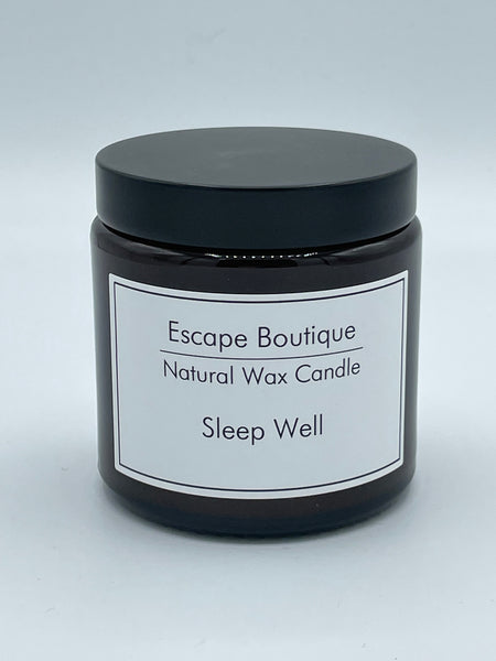 Heaven Scent Incense Ltd 120ml Sleepwell Lavender and Bergamot Brown Pot Natural Vegetable Wax Candle 