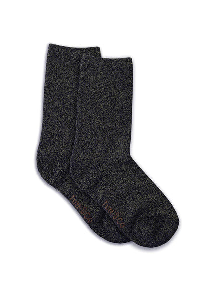 Tutti & Co Navy Metallic Socks