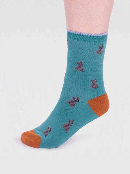 Thought Peacock Green Spw798 Kenna Bamboo Dog Socks 
