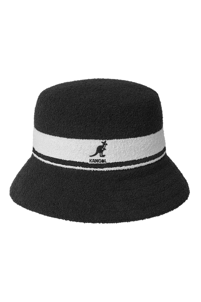 Kangol Black Bermuda Striped Bucket Hat 