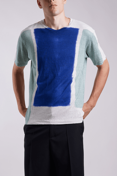Daniele Fiesoli Green and Blue Blocks T Shirt 