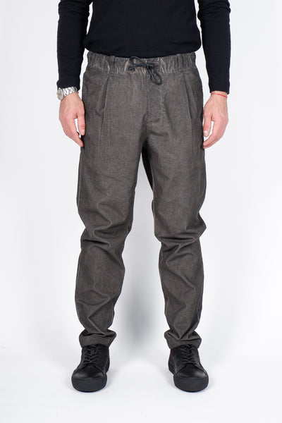 Transit Dark Grey Drop Crotch Corduroy Trousers