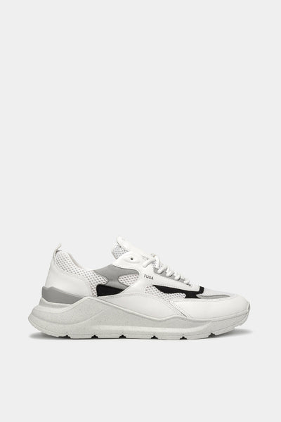 D.A.T.E White and Black Fuga Eco Vegan Sneakers 