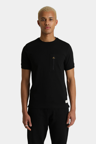 ANDROID HOMME Black Zip Pocket T Shirt