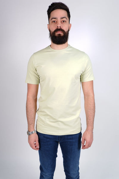 Remus Uomo Pistachio Tapered Fit Cotton Stretch T Shirt 