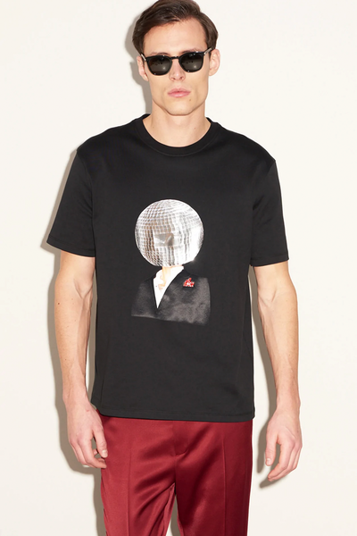 Limitato Black Disco Face T Shirt 