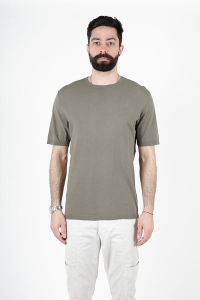 Transit Green Italian Cotton Round Neck T Shirt