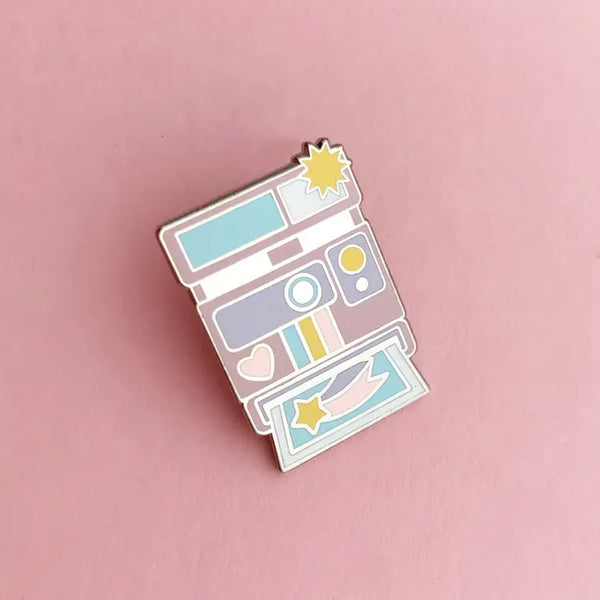 Hand Over Your Fairy Cakes Pastel Camera Enamel Pin
