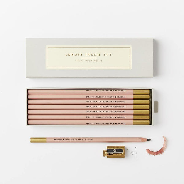 Katie Leamon  Pink and Gold Luxury Pencil Set