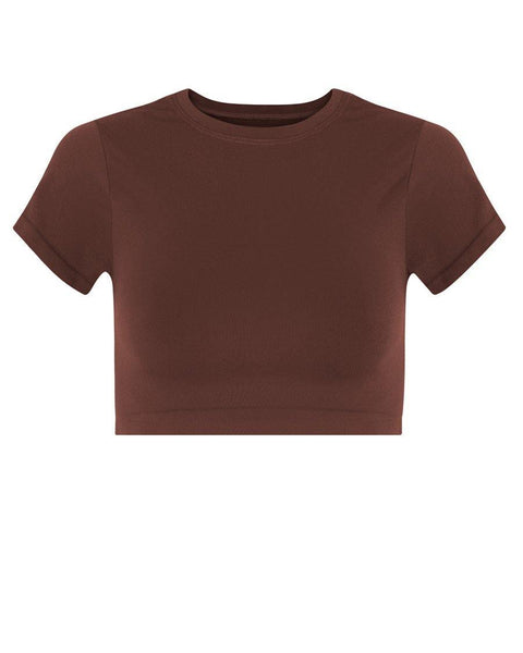 Prism Maroon Mindful Cropped T Shirt