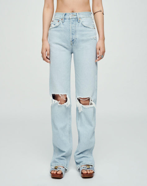 Re/Done 90s High-rise Loose Disco Destroy Jeans
