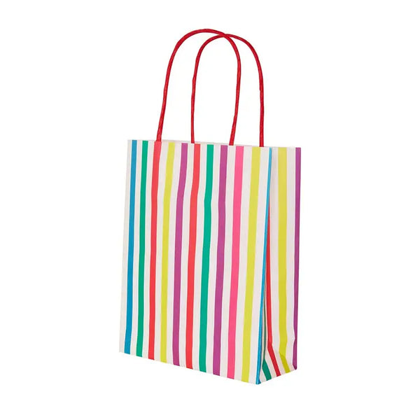 Talking Tables Rainbow Striped Gift Bags - 8 Pack