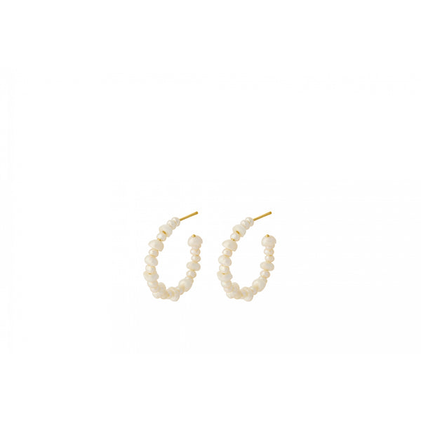 Pernille Corydon Liberty Hoops Earrings In Gold W. Pearls