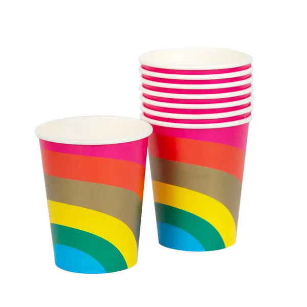 Talking Tables Rainbow Party Cups - 8 Pack