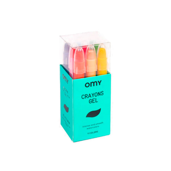 OMY Boite De 9 Crayons Gel Aquarellables