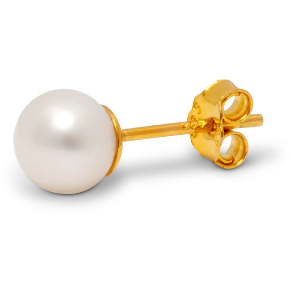 LULU Copenhagen Gold Plated Ball Pearl Earring