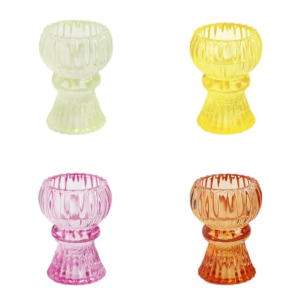 Talking Tables Small Glass Candle Holders - Summer Starter