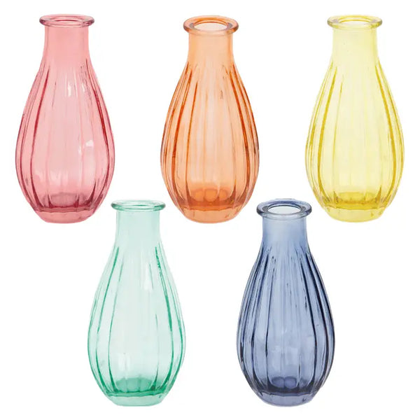 Talking Tables Colourful Glass Bud Vases For Flowers, Home Décor