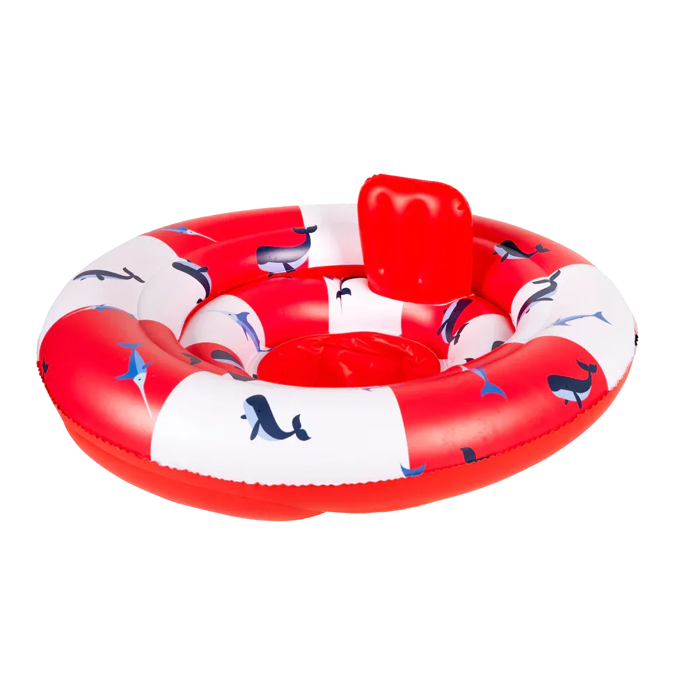 Swim Essentials Red and White Baby Float for 0 to 12 Months 