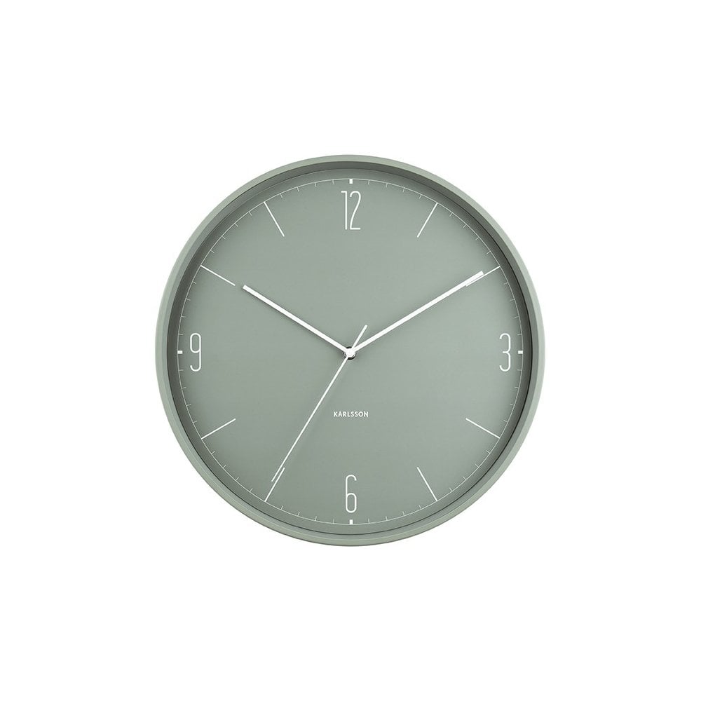 Karlsson Jungle Green Numbers & Lines Wall Clock 