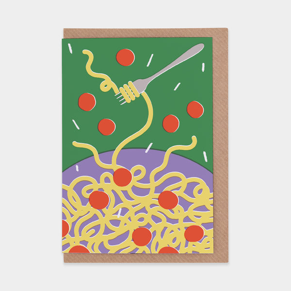  Elena Boils Spaghetti Greetings Card