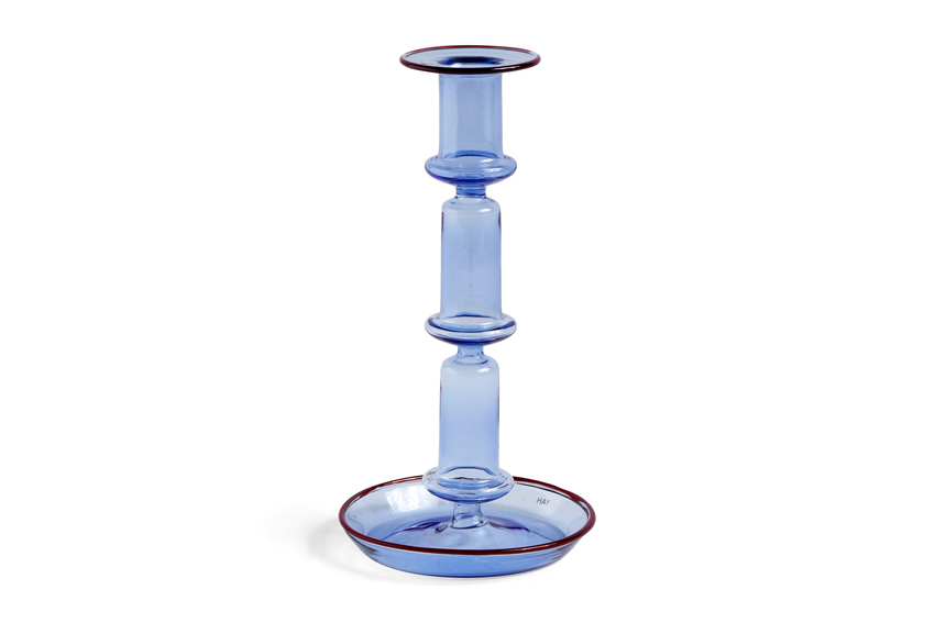 HAY FLARE TALL-LIGHT BLUE WITH RED RIM