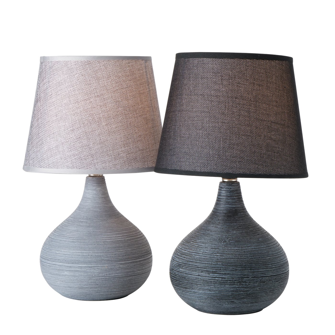 &Quirky Karan Table Lamp : Dark Grey or Light Grey