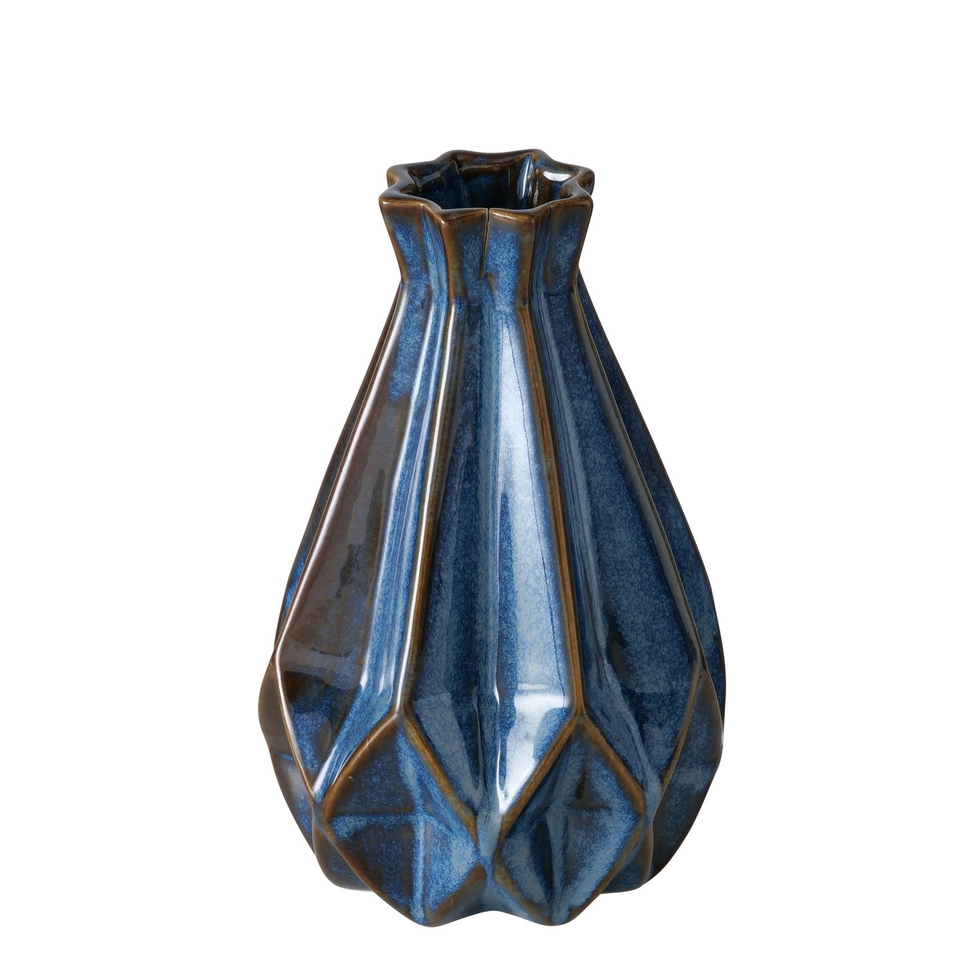 &Quirky Storma Folded Design Blue Vase