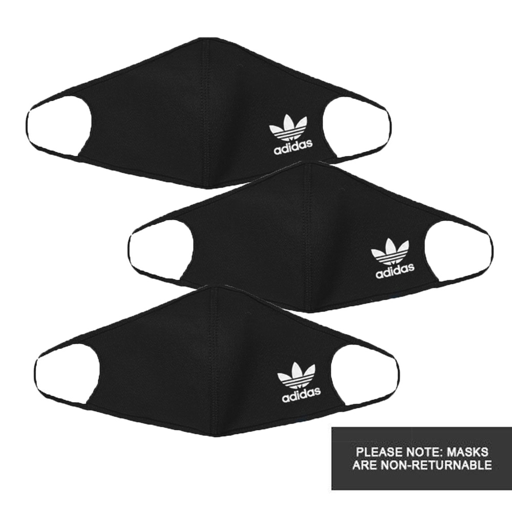 Adidas Pack of 3 Black Face Masks