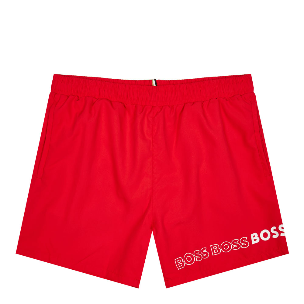 hugo-boss-bright-red-dolphin-swim-shorts