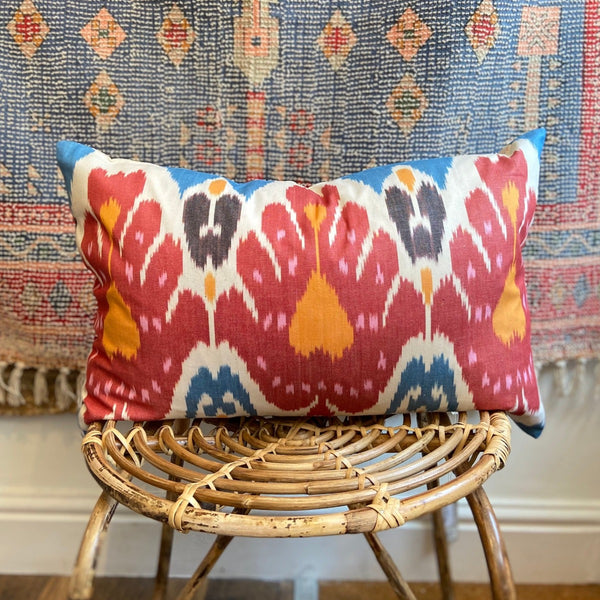 Ikat Cushions Ikat Cotton Cushion Cover Red